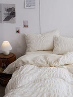Ivory Mist Cotton Seersucker Duvet Cover original reference image 3