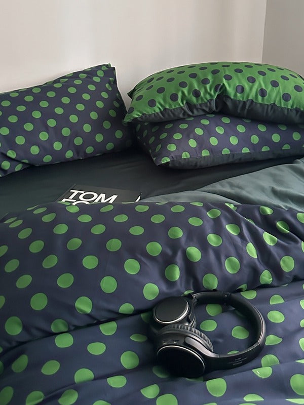 Juniper Dot Printed Cotton Sateen Duvet Cover original reference image 4