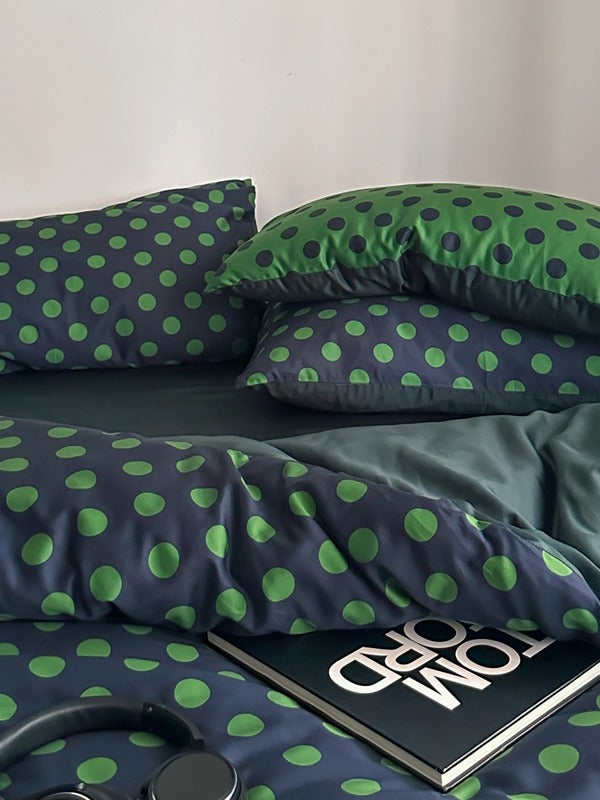 Juniper Dot Printed Cotton Sateen Duvet Cover original reference image 6
