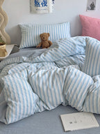 Laurel Stripe Jacquard Duvet Cover original reference image 3
