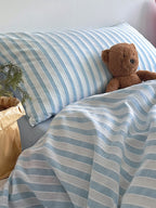 Laurel Stripe Jacquard Duvet Cover original reference image 5