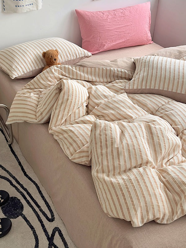 Laurel Stripe Jacquard Duvet Cover original reference image 7