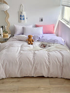 Laurel Stripe Jacquard Duvet Cover original reference image 14