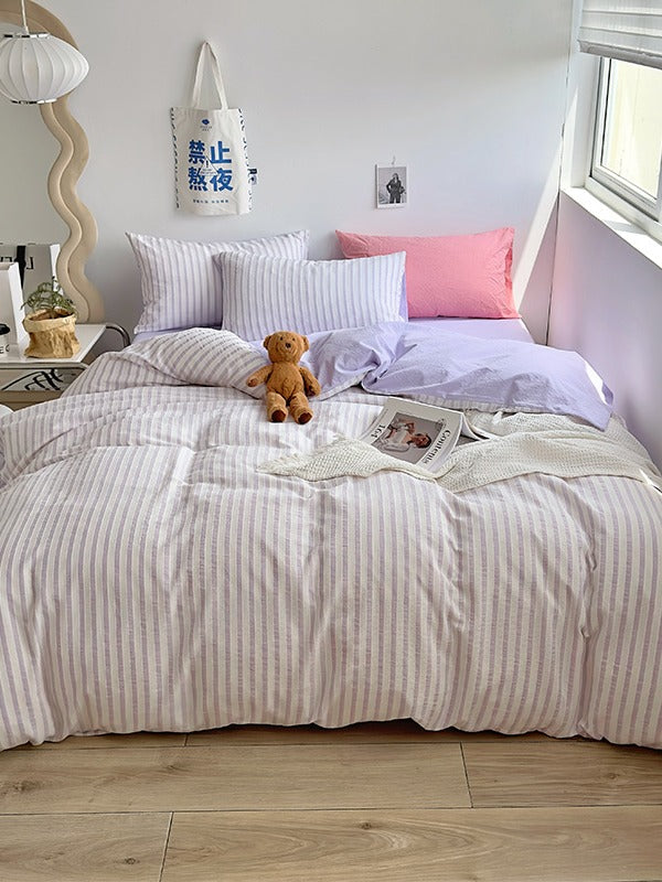 Laurel Stripe Jacquard Duvet Cover original reference image 14