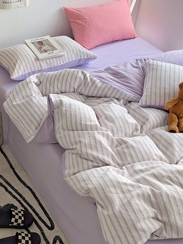 Laurel Stripe Jacquard Duvet Cover original reference image 15