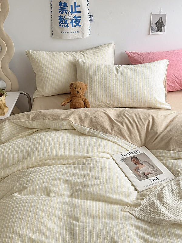 Laurel Stripe Jacquard Duvet Cover original reference image 17
