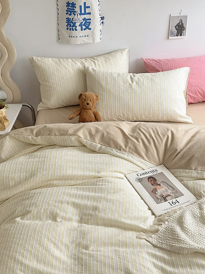 Laurel Stripe Jacquard Duvet Cover original reference image 17