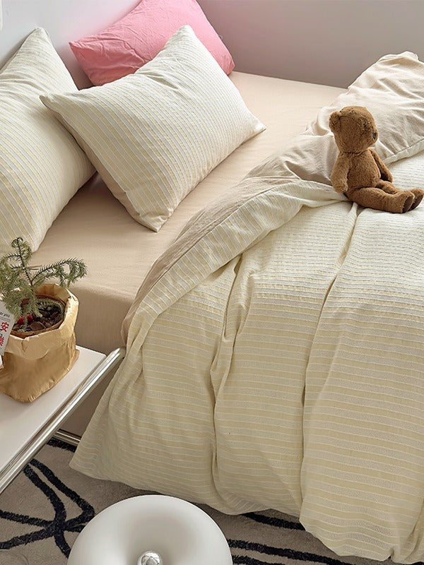 Laurel Stripe Jacquard Duvet Cover original reference image 19