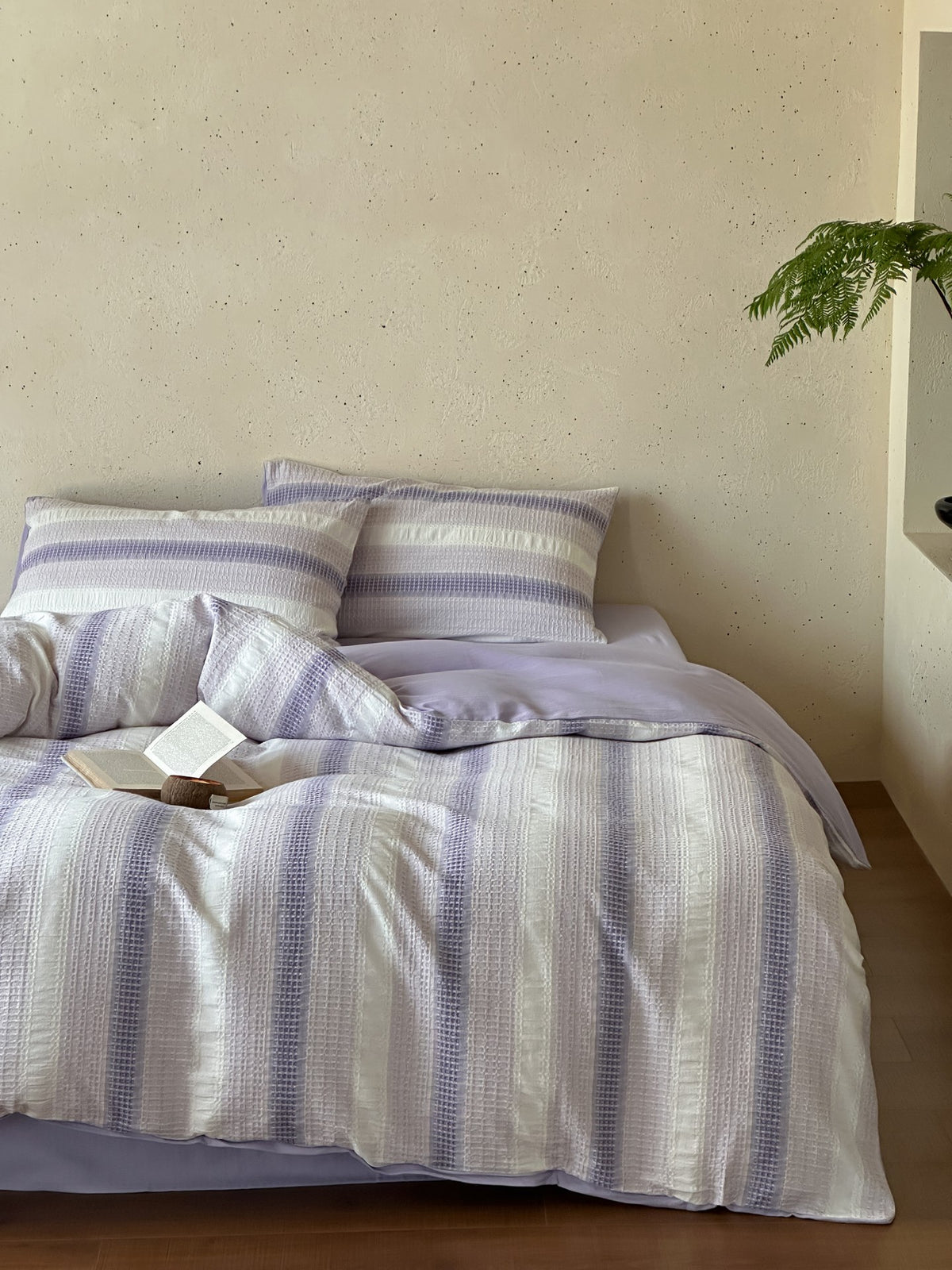 Lavender Mist Jacquard Cotton Duvet Cover original reference image 1