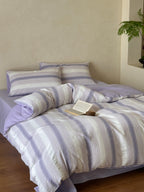 Lavender Mist Jacquard Cotton Duvet Cover original reference image 2