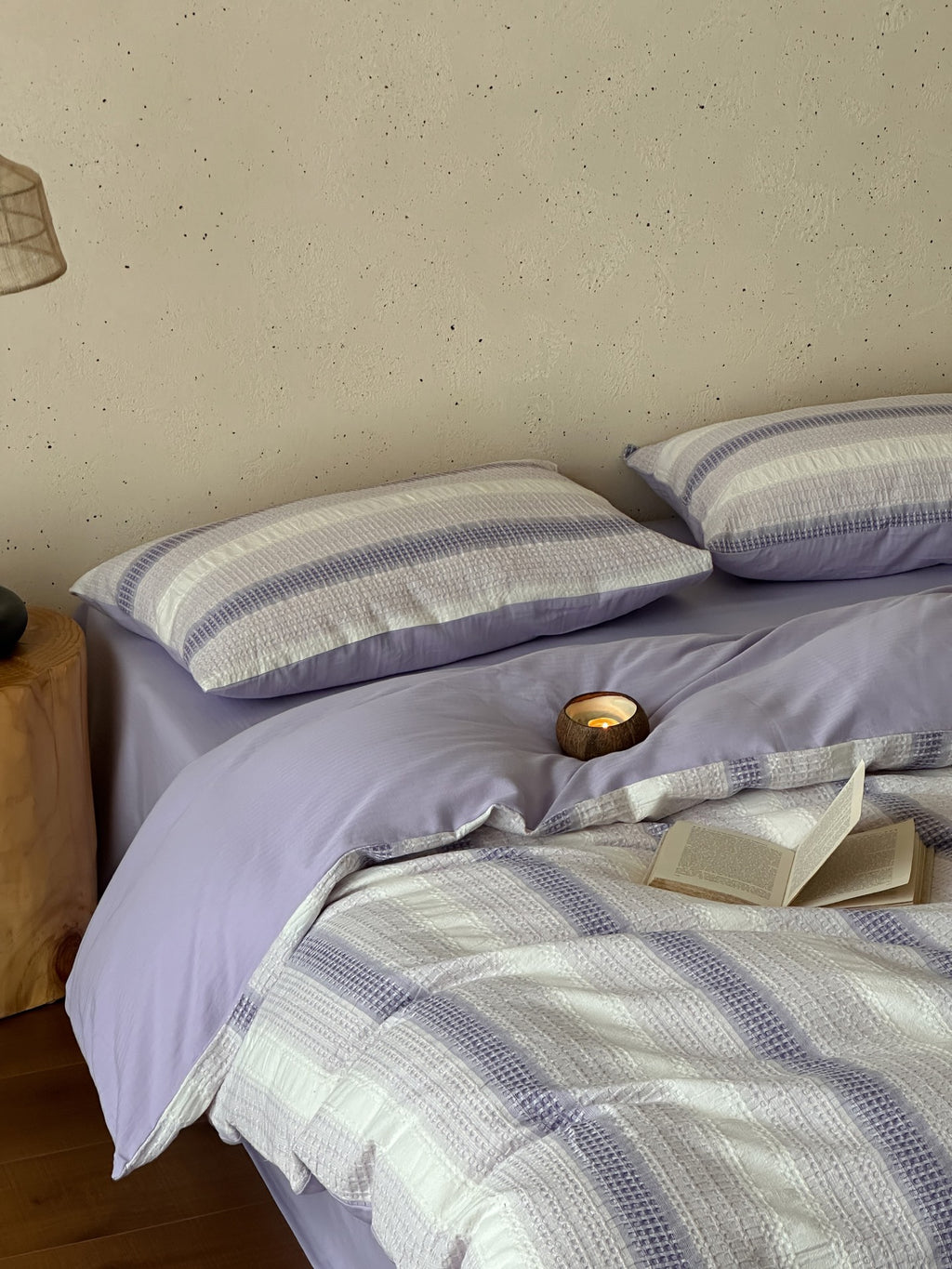 Lavender Mist Jacquard Cotton Duvet Cover original reference image 5