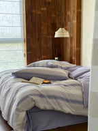 Lavender Mist Jacquard Cotton Duvet Cover original reference image 7