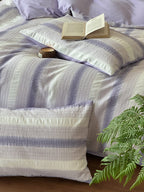 Lavender Mist Jacquard Cotton Duvet Cover original reference image 8