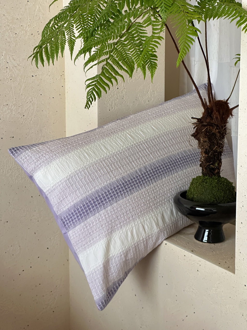 Lavender Mist Jacquard Cotton Duvet Cover original reference image 9