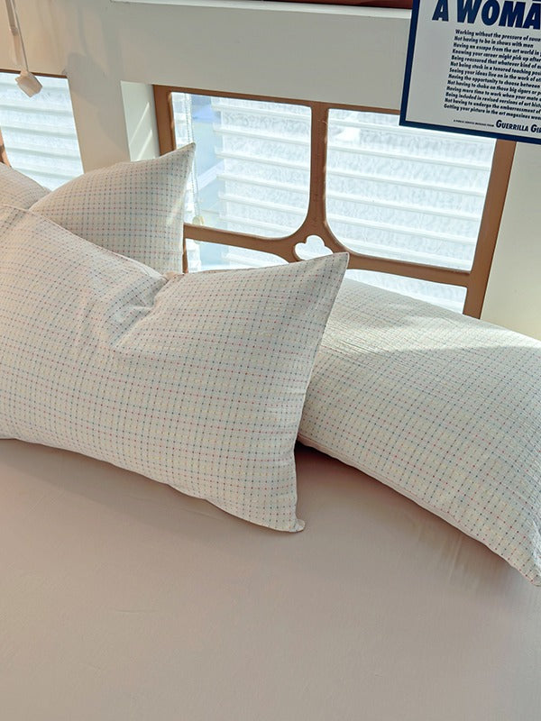 Loom Stripe Washed Cotton Duvet Cover original reference image 2