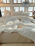Loom Stripe Washed Cotton Duvet Cover original reference image 6