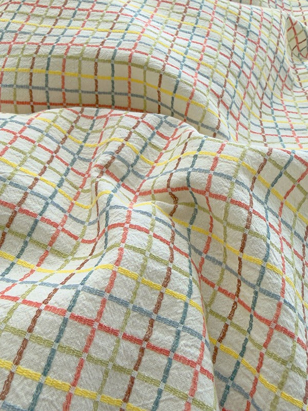 Loom Stripe Washed Cotton Duvet Cover original reference image 8
