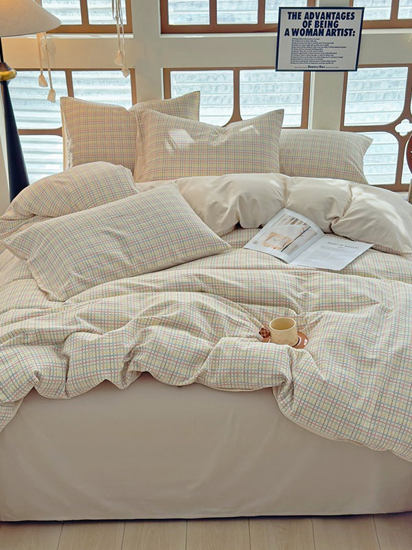 Loom Stripe Washed Cotton Duvet Cover original reference image 12