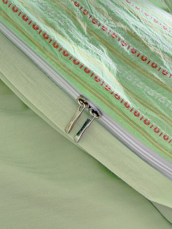 Loom Stripe Washed Cotton Duvet Cover original reference image 13