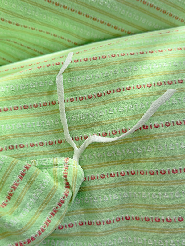 Loom Stripe Washed Cotton Duvet Cover original reference image 16