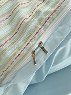 Loom Stripe Washed Cotton Duvet Cover original reference image 19
