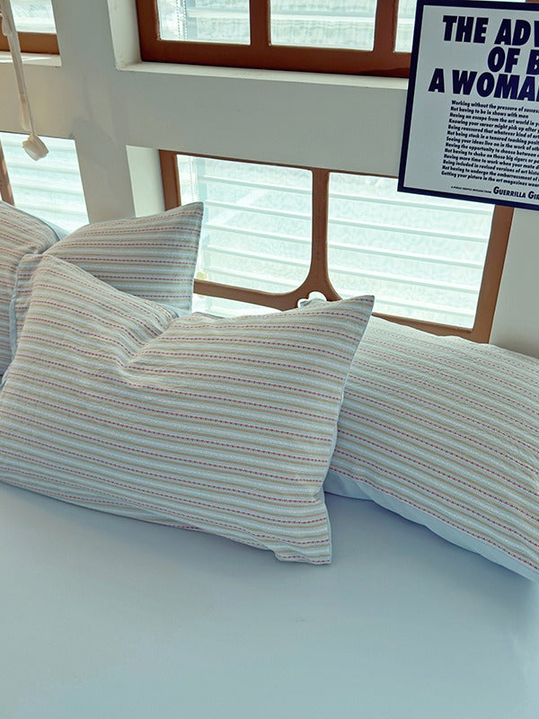 Loom Stripe Washed Cotton Duvet Cover original reference image 20
