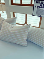 Loom Stripe Washed Cotton Duvet Cover original reference image 20