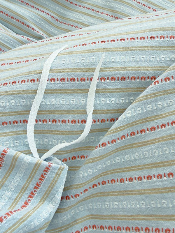 Loom Stripe Washed Cotton Duvet Cover original reference image 21