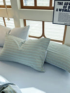 Loom Stripe Washed Cotton Duvet Cover original reference image 26
