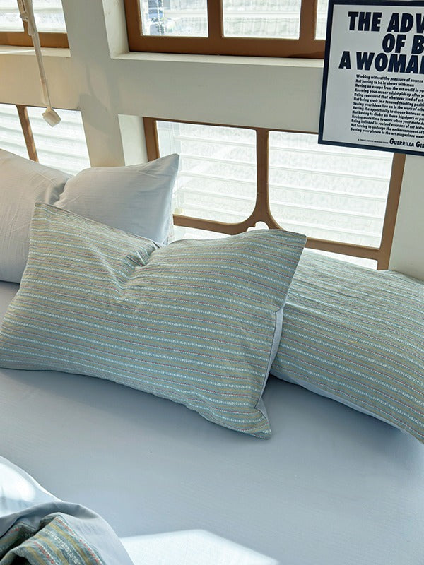 Loom Stripe Washed Cotton Duvet Cover original reference image 26