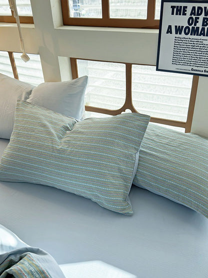 Loom Stripe Washed Cotton Duvet Cover original reference image 26