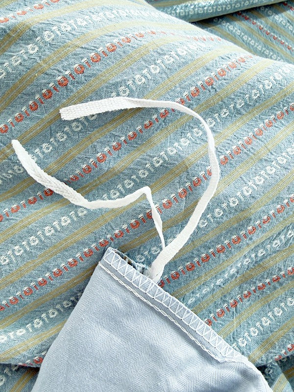 Loom Stripe Washed Cotton Duvet Cover original reference image 27