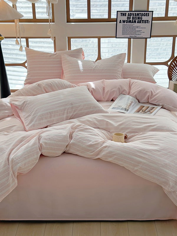 Loom Stripe Washed Cotton Duvet Cover original reference image 36