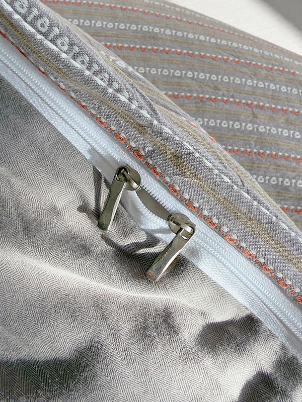 Loom Stripe Washed Cotton Duvet Cover original reference image 37