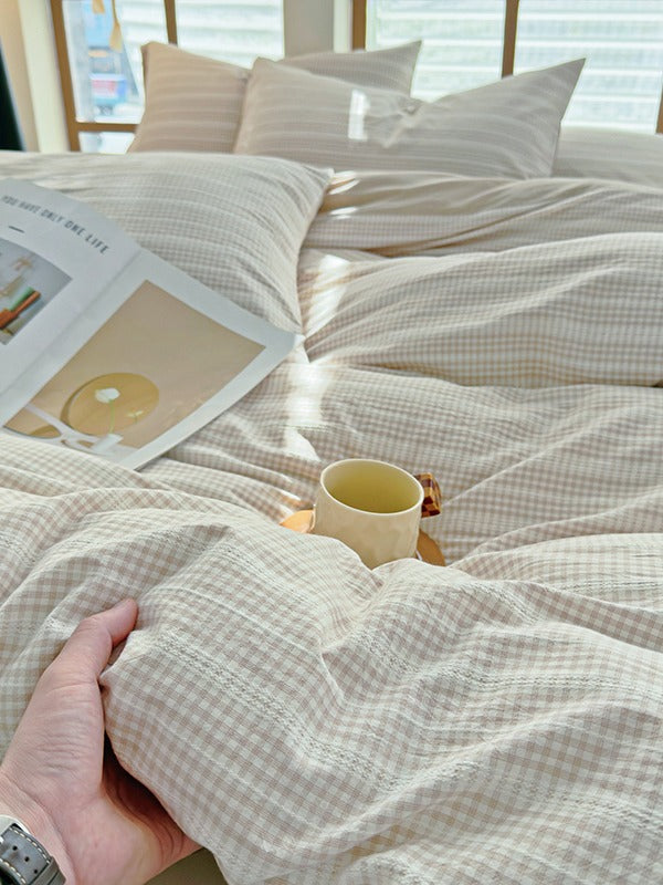 Loom Stripe Washed Cotton Duvet Cover original reference image 47