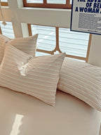 Loom Stripe Washed Cotton Duvet Cover original reference image 50