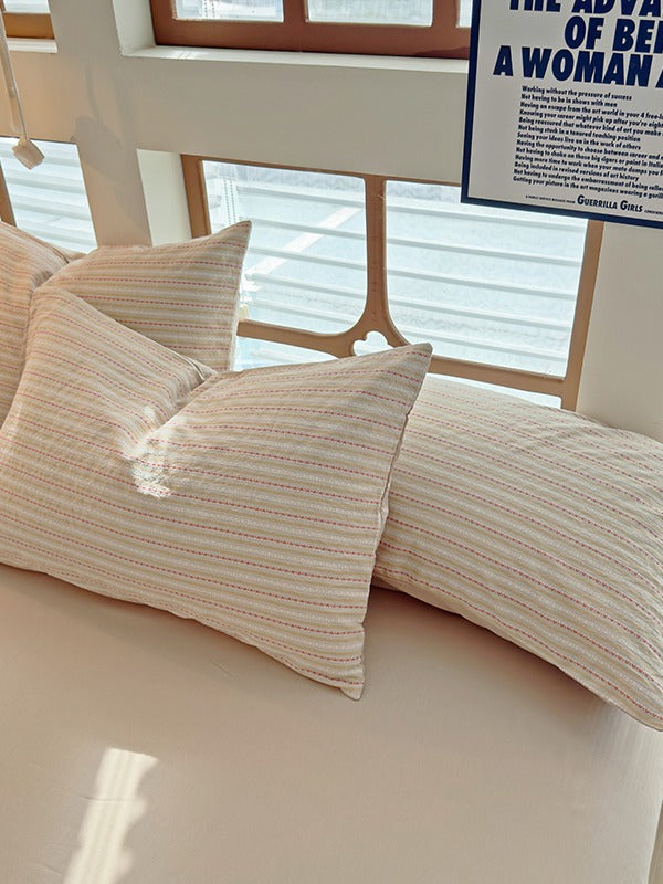Loom Stripe Washed Cotton Duvet Cover original reference image 50