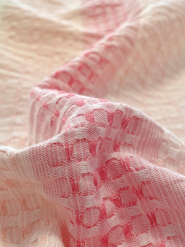 Loom Waffle Stripe Cotton Duvet Cover original reference image 2