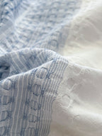 Loom Waffle Stripe Cotton Duvet Cover original reference image 7