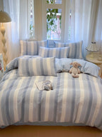 Loom Waffle Stripe Cotton Duvet Cover original reference image 8