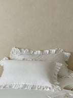 Luna Ruffle Cotton Muslin Pillowcase original reference image 2