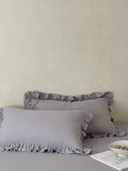 Luna Ruffle Cotton Muslin Pillowcase original reference image 5