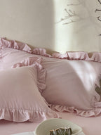 Luna Ruffle Cotton Muslin Pillowcase original reference image 8