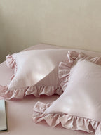 Luna Ruffle Cotton Muslin Pillowcase original reference image 15