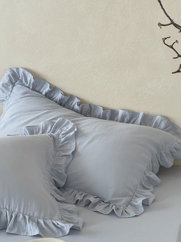 Luna Ruffle Cotton Muslin Pillowcase original reference image 24