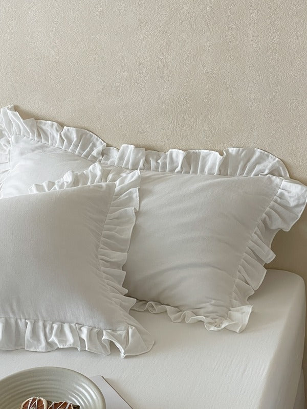 Luna Ruffle Cotton Muslin Pillowcase original reference image 30