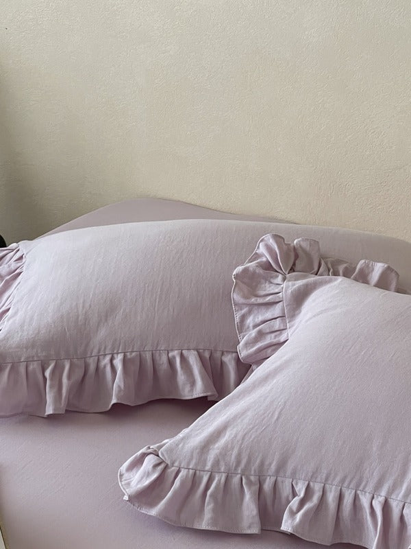 Luna Ruffle Cotton Muslin Pillowcase original reference image 34
