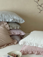 Luna Ruffle Cotton Muslin Pillowcase original reference image 38