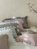 Luna Ruffle Cotton Muslin Pillowcase original reference image 46