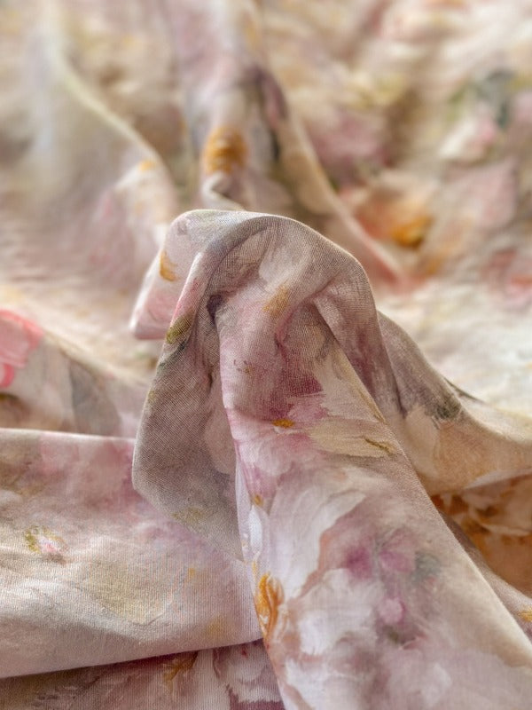 Maison Ruffle Printed Cotton Muslin Duvet Cover original reference image 4